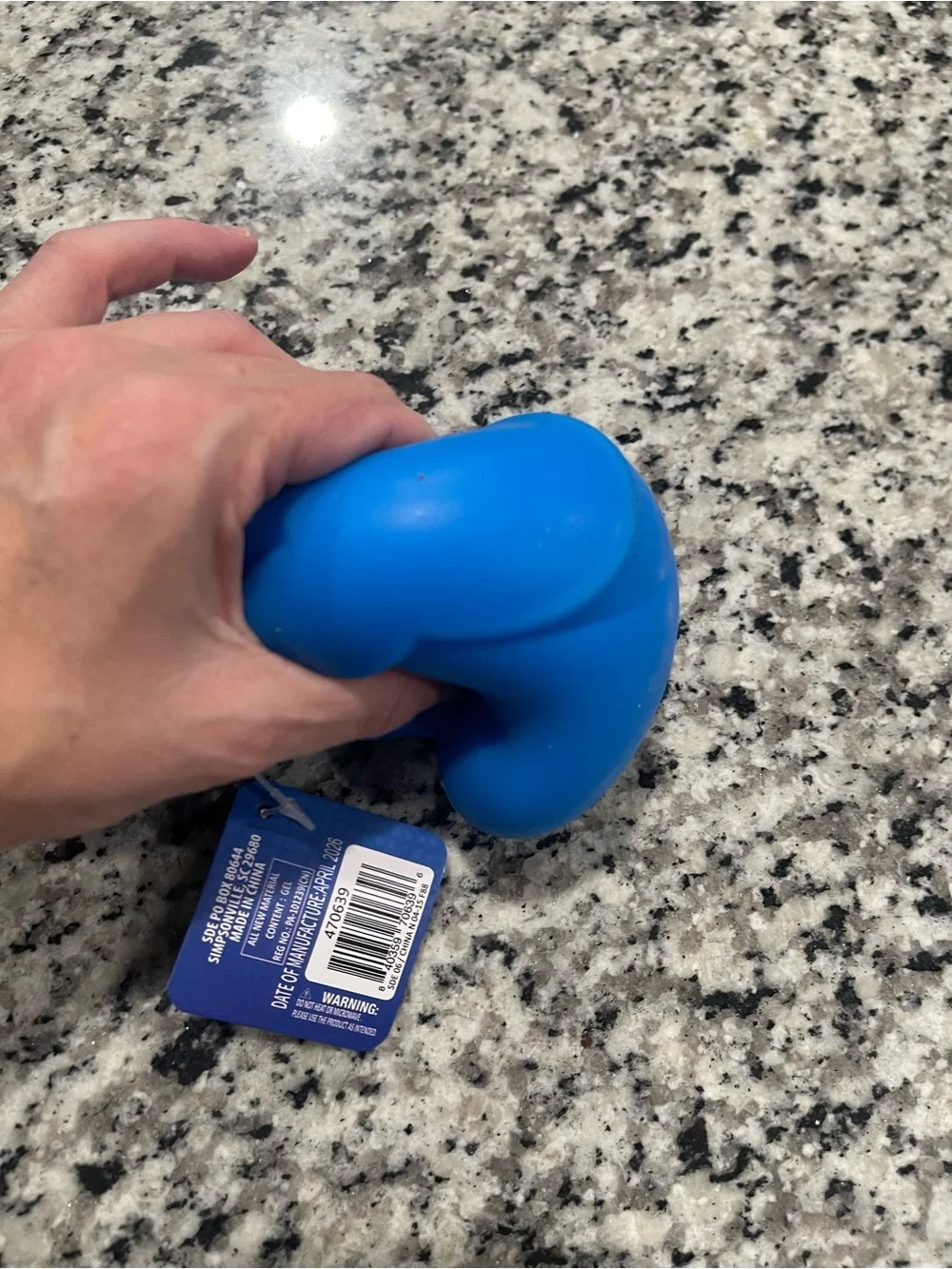 Blue Gaming Controller Stress Toy - Soft Squeeze Simulator